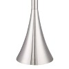 Possini Euro Design Piazza Modern Torchiere Floor Lamp with Riser 76 3/4" Tall Brushed Nickel Metal Frosted White Glass Shade for Living Room Bedroom - 3 of 4