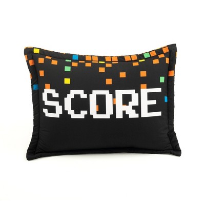 Black Reversible Twin Microfiber Kids' Comforter Set