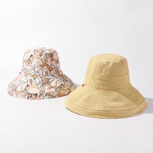 Anna-Kaci 2-in-1 Women's Floral & Solid Double-Sided Bucket Hat - 1 of 4