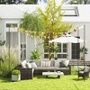 Outsunny String Light Poles, Steel Hanging Lighting Stand for Patio, Backyard, Deck, Wedding, Party - 3 of 4