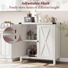 GustoWave Small Farmhouse Sideboard Buffet Cabinet with 2 Doors and Adjustable Shelves, Accent Entryway Console Cabinets - 4 of 4