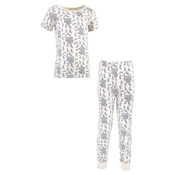 Touched by Nature Baby Boy Organic Cotton Tight-Fit Pajama Set, Blue Elephant