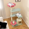 Tangkula 49" Flower Pink Cat Tree w/Flower-shaped Soft Perch Sisal Scratching Posts - 2 of 4