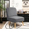 Costway 2PCS Velvet Accent Chair Single Sofa Chair Leisure Chair with Wood Frame - 2 of 4