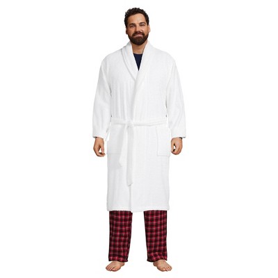 Lands' End Men's Calf Length Turkish Terry Robe