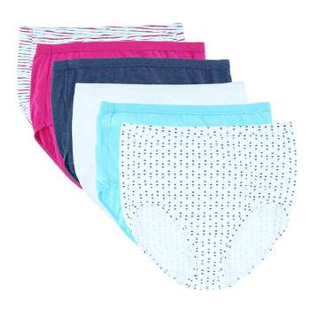  Hanes Signature Breathe Womens Cotton Brief Underwear  6-Pack, Assorted, 2X Large