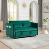 NicBex 3 in 1 Convertible Sofa Bed Loveseat Couch with Pull Out Bed & Side Pockets,Upholstered Velvet Sleeper Sofa for Living Room,Bedroom - 2 of 4