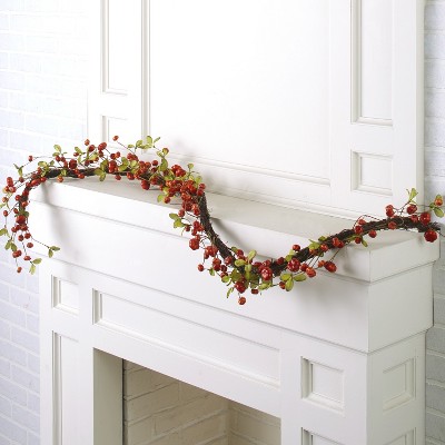 Lakeside Harvest Accent Tabletop or Centerpiece Garland with Pumpkin Appliques