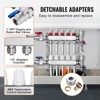 VEVOR 5-Branch Radiant Heat Manifold, 1/2" PEX Tubing Manifold, Stainless Steel PEX Manifold for Hydronic Radiant Floor Heating, Silver - 4 of 4