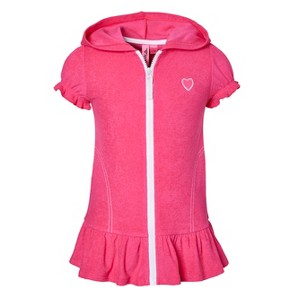 Sportoli Beach Coverups for Girls Swimsuit Cover Up Cotton Terry Hood Swim Robe Swimwear - 1 of 3