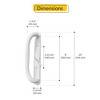 Brixwell 13-341w Patio Door Handle Set Offset Latch Without Key White Finish - 2 of 4