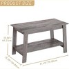 Coffee Table, Small Living Room Tables, 2-Tier Rustic Coffee Table for Living Room, Modern Farmhouse Rectangular Wood Table for Home - 2 of 4
