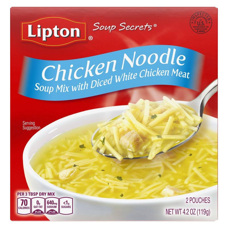 Lipton Soup Secrets Chicken Noodle Soup Mix - 4.2oz/2pk, 1 of 8