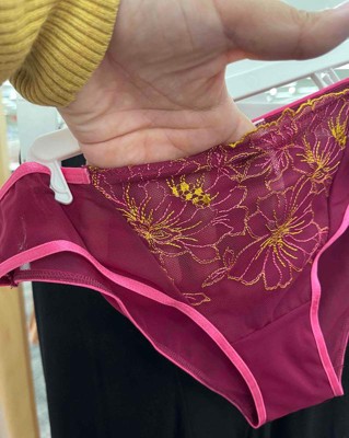 Culprit Underwear Woman Women Mesh Bow Embroidered Cotton