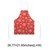 Unique Bargains Christmas Aprons Linen Red Beige 21.65"x26.77" 1 Pcs - 3 of 4