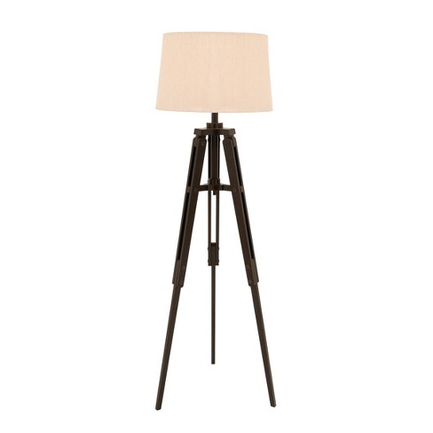 Black wood tripod on sale floor lamp