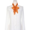 INSPIRE CHIC Women's Solid Contrast Color Pleated Long Satin Neck Scarves 49.2"x4.3" 1 Pc - 2 of 4