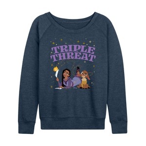 Women's - Disney - Triple Threat Asha & Star Lightweight French Terry Slouchy - 1 of 4