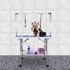 42 Inch Dog Grooming Table With Stainless Steel Legs And Arms, Static-free Board Top, Low Net Storage Basket - 2 of 4