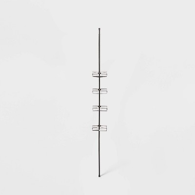 Photo 1 of Steel Corner Tension Pole Caddy Matte Black - Made By Design&#8482;