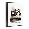Stupell Industries Elegant Glam Fashion Floral Bag on Bookstack Black Framed Giclee Art - 3 of 4