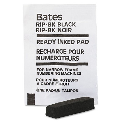 Bates Ready-Inked Pad for Multiple/Lever Movement Numbering Machine Black 9808196