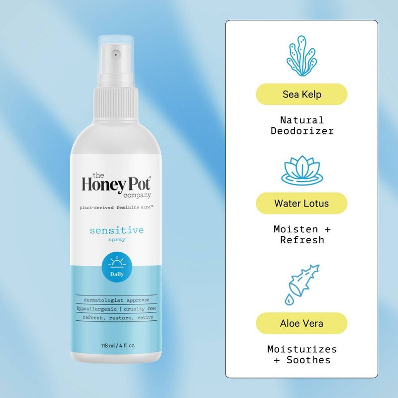 The Honey Pot Company, Refreshing Sensitive Panty and Body Plant-Derived Deodorant Spray - 4 fl oz, 5 of 13
