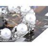 Anna-Kaci Crystal Rhinestone Faux Pearl Flower Swirl Wreath Fashion Pin Brooch - 4 of 4