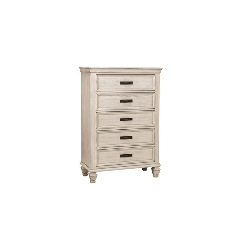 Farmhouse Chateau 5 Drawer Chest Antique White Private Reserve
