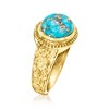 Ross-Simons Turquoise Ring in 18kt Gold Over Sterling Size 8 - 3 of 4