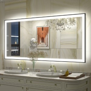 Apmir Super Bright Front & Back LED Lighted Anti-Fog Aluminum Alloy Framed Tempered Glass Bathroom/Vanity Mirror with ETL & 3-Year Warranty - 1 of 4