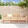 vidaXL Patio Lounge Set - 3 Piece Wood Furniture for Garden/Patio with Modular Design, Brown Pine, Comfortable Seating for Outdoor - 2 of 4