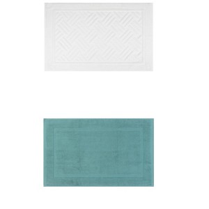 Unique Bargains 2Pcs Cotton Banded Reversible Soft Plush Absorbent Bathtub Mat - 1 of 4