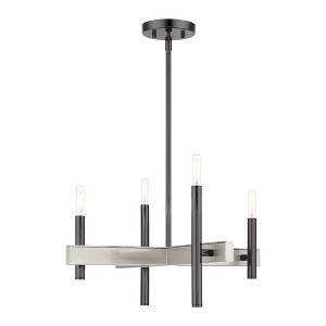 Livex Lighting Denmark 4 - Light Chandelier in  Black Chrome - 1 of 1