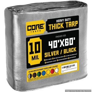 Core Tarps Heavy Duty 10 Mil Tarp Cover, UV Resistant, Rip Proof for Roof, Camping, Patio, Pool, Boat - 1 of 4