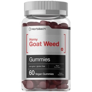 Horbäach Horny Goat Weed for Men and Women | 60 Gummies | Mixed Fruit Flavor - 1 of 4