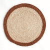 Plum & Post Jute Coil Round Placemats, Set of 8 - Natural/Rust - 4 of 4