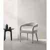 Manhattan Comfort Aspen Modern Tweed Upholstered Dining Armchair Silver Lining - 2 of 4