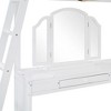 NicBex Full Loft Bed with Desk Wooden Bed Frame with Trifold Mirror, Storage Shelves, Inclined Ladder and Guardrail, No Box Spring Required - 4 of 4
