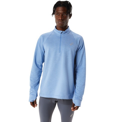 asics half zip running top mens