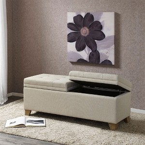 NicBex Ottoman with Storage Bench Storage Organizer Ottoman Soft Close Storage Bench for Entryway Bathroom Bedroom - 1 of 4