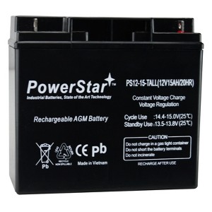 Banshee PowerStar ML18-12 - 12V 15AH Battery Replaces NP18-12 51814 6FM17 6 - 1 of 1