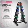 HolaHatha Neoprene Dumbbell Weight Set w/ Storage Rack - 2 of 4