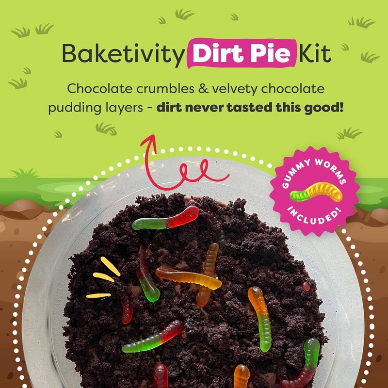BAKETIVITY Dirt Pie Kids Baking Kit | Delicious Chocolate Cake Kids Baking Set for Girls & Boys | Baking Set for Kids with Pre-Measured Ingredients, 2 of 9