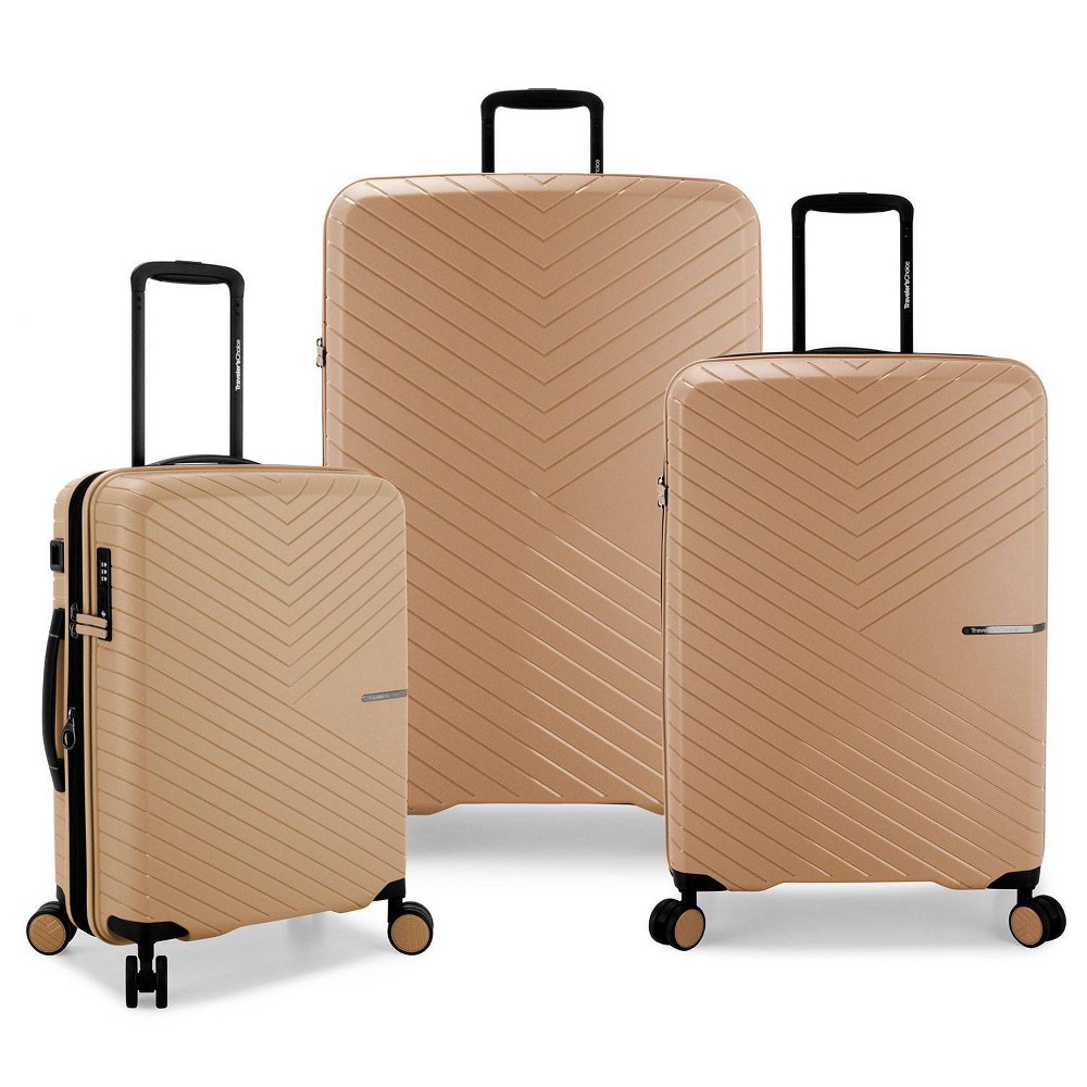 Photos - Travel Accessory Traveler's Choice Vale 3pc Hardside Spinner Luggage Set with USB Port - Be