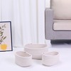Unique Bargains Woven Storage Organizer Decor Storage Basket 3 Pcs - 4 of 4