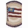 Earth Rugs Rustic Primitive Star Flag Round Jute Kitchen Trivet 10"x10" - 3 of 3