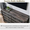 SinCiDo 54" Wide Farmhouse Dresser, 8 Drawer Wood Chest of Drawers w/Natural Texture, Vintage Bedroom Storage Dressers - 4 of 4