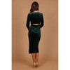 Petal and Pup Womens Lisse Twist Front Long Sleeve Velvet Midi Dress - 2 of 4
