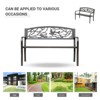 VYNXARIA Outsunny 50" Garden Bench - Rustic Cast Steel Outdoor Patio Bench with Animal Pattern - 3 of 4